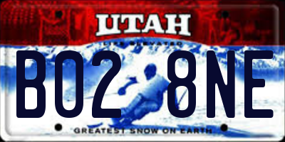UT license plate B028NE