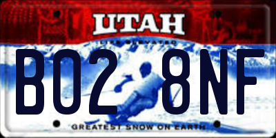 UT license plate B028NF