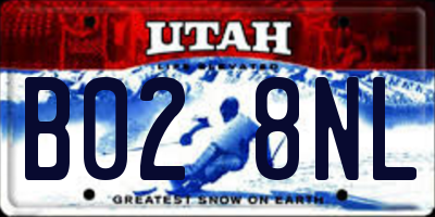 UT license plate B028NL