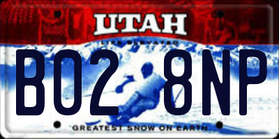UT license plate B028NP