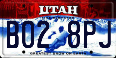UT license plate B028PJ