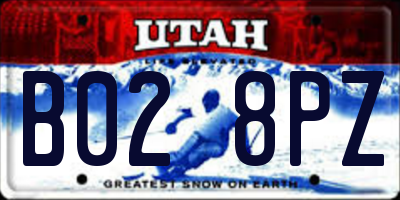 UT license plate B028PZ