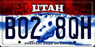 UT license plate B028QH