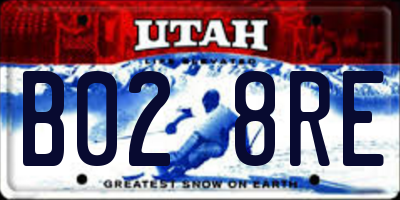 UT license plate B028RE