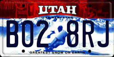 UT license plate B028RJ