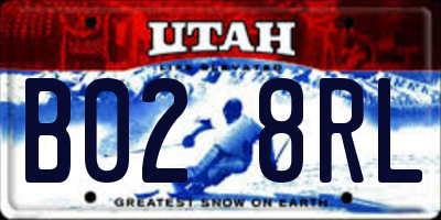 UT license plate B028RL