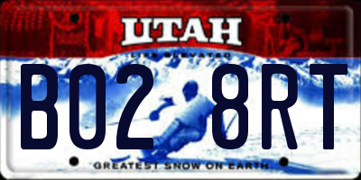 UT license plate B028RT