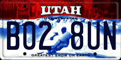 UT license plate B028UN
