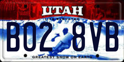 UT license plate B028VB
