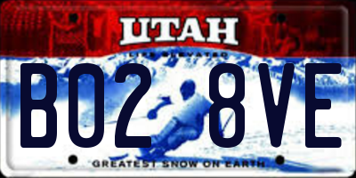 UT license plate B028VE
