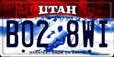 UT license plate B028WI