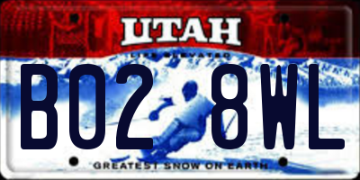 UT license plate B028WL