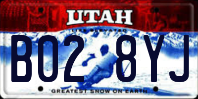 UT license plate B028YJ
