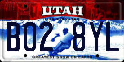 UT license plate B028YL
