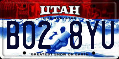 UT license plate B028YU