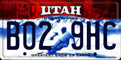 UT license plate B029HC