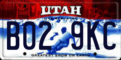 UT license plate B029KC
