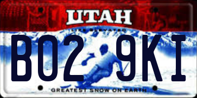 UT license plate B029KI