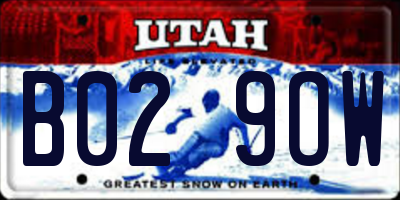 UT license plate B029OW