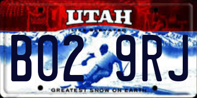 UT license plate B029RJ