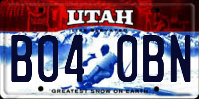 UT license plate B040BN