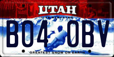 UT license plate B040BV