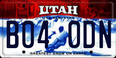 UT license plate B040DN