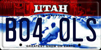 UT license plate B040LS