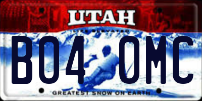 UT license plate B040MC