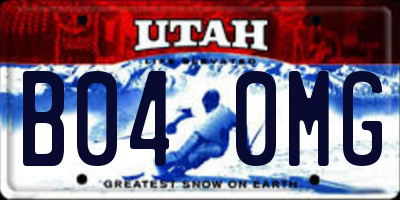 UT license plate B040MG