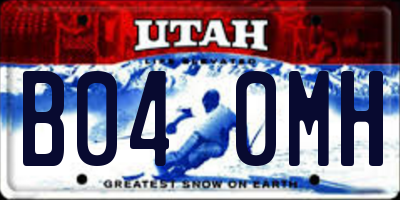 UT license plate B040MH
