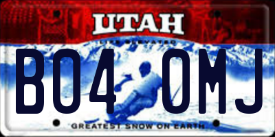 UT license plate B040MJ