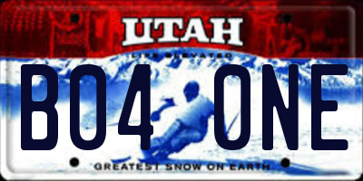 UT license plate B040NE