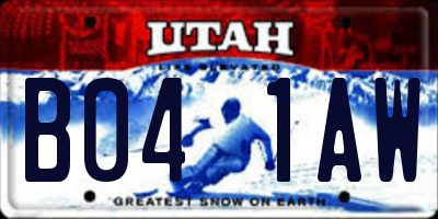 UT license plate B041AW