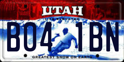 UT license plate B041BN