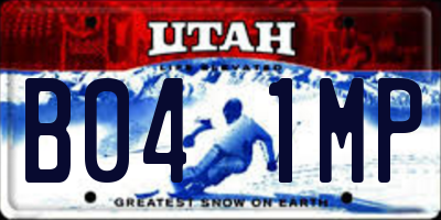 UT license plate B041MP