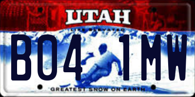 UT license plate B041MW