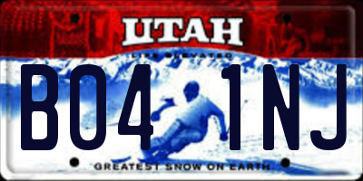 UT license plate B041NJ