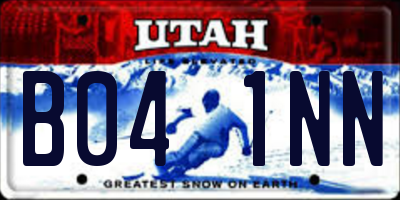 UT license plate B041NN