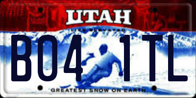 UT license plate B041TL