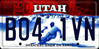 UT license plate B041VN