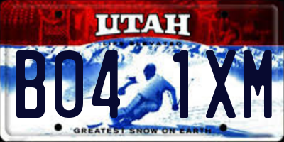 UT license plate B041XM
