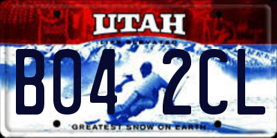 UT license plate B042CL