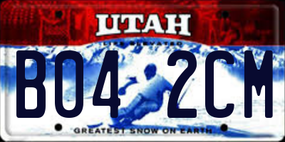 UT license plate B042CM