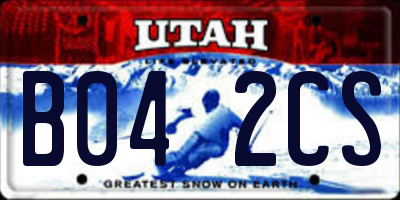 UT license plate B042CS