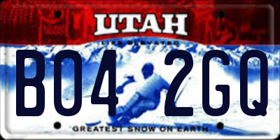 UT license plate B042GQ