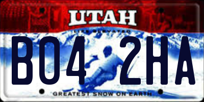 UT license plate B042HA