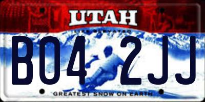 UT license plate B042JJ