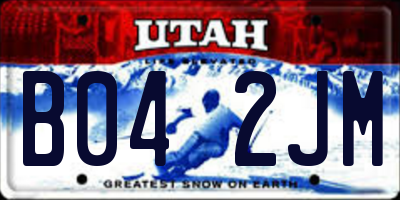 UT license plate B042JM