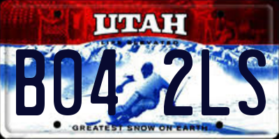 UT license plate B042LS
